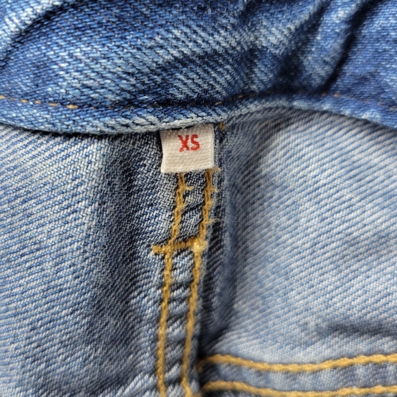 Levi’s Premium Denim Overalls Women’s XS Blue Jean Adjustable Strap Vintage - Picture 11 of 12